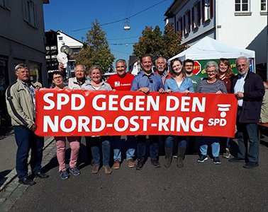 Wir beim Aktionstag gegen den Nord-Ost-Ring.